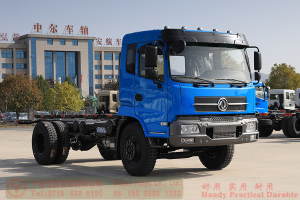 Dongfeng Flathead 4*2 Chassis–210 HP Rear Dual Tire Special Purpose Chassis–Off-road Truck Export Manufacturer