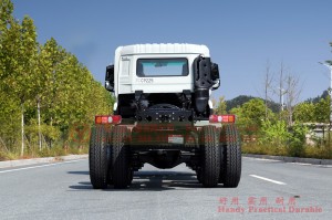 Dongfeng three axle truck 25 tons chassis – 350 hp export heavy duty chassis models – rear eight wheel truck chassis conversion
