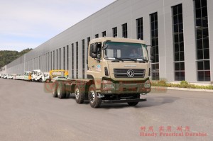Khung gầm xe tải phẳng Dongfeng 8 * 4–Khung gầm xe tải phẳng 10 mét Dongfeng Hercules–chuyển đổi khung gầm xe tải đặc biệt 30 tấn