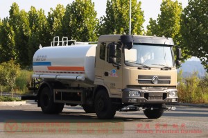 210 hp water tanker truck production and export manufacturers-12 square volume green sprinkler truck – Dongfeng 4*2 sprinkler truck