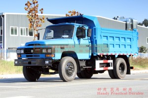 Dongfeng EQ3092 4*2 Dump Truck Off-road ໃນສີຟ້າລົດຄລາສສິກ