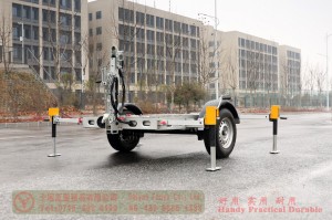 Khung xe moóc bảng quang điện khung gầm xe moóc – Chân chống xe moóc được nâng lên – Nhà sản xuất xuất khẩu xe moóc rơ moóc 1,5T
