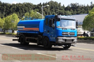 12 square volume green sprinkler truck – Dongfeng 4*2 sprinkler truck – 210 hp water tanker truck production and export manufacturers