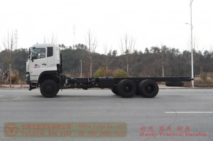 Dongfeng six-wheel drive off-road special purpose vehicle chassis–Rear double axle 400 hp chassis–Special purpose vehicle chassis customization manufacturer