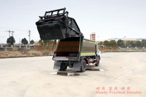 Dongfeng 4*2 รถบรรทุกขยะรุ่นการปรับแต่งยานพาหนะพิเศษ