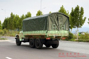 东风六轮驱动长头越野卡车 – EQ2100 出口增强型越野运输卡车 – 带顶篷附件的六轮驱动越野卡车