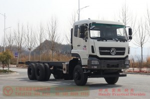 Dongfeng six-wheel drive off-road special purpose vehicle chassis–Rear double axle 400 hp chassis–Special purpose vehicle chassis customization manufacturer