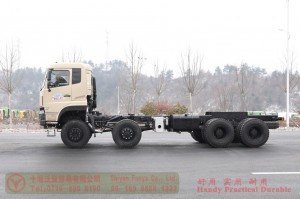 Dongfeng 8*8 flatbed truck chassis–Dongfeng Hercules 9 meters flatbed truck chassis–30 tons of special truck chassis conversion