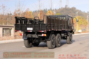 รถบรรทุกออฟโรดดีเซลแบบเรียบ 190 HP – Dongfeng 6 * 6 Troop Carrier เพื่อการส่งออกพลเรือน – EQ2102 Dongfeng รถบรรทุกกึ่งออฟโรด 6 ล้อ