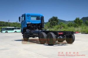 Dongfeng 6×6 Off-road Duty Heavy Duty ຈຸດປະສົງພິເສດ Chassis–375HP Dongfeng Heavy Duty Truck ສາມເພນ – ລົດບັນທຸກທາງໄກ Chassis