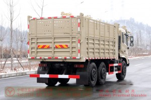 Xe tải tự đổ Dongfeng 6 * 6 đầu phẳng–Xe tải nâng xếp pallet 210 HP–Nhà sản xuất xuất khẩu xe tải địa hình Dongfeng