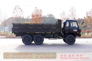 EQ2102 Dongfeng 6*6 Semi-Off-Road Truck–3.5T Flathead Diesel Off-Road Truck with Tank–Dongfeng 6*6 Troop Carrier Civilian Version for Export