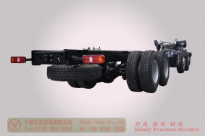 Dongfeng 8*4 Type Three Chassis–420 hp Cargo Truck Chassis Conversion Manufacturer–Export Special Purpose Vehicle Chassis