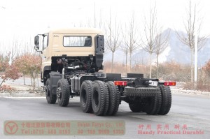 Dongfeng 8*8 flatbed truck chassis–Dongfeng Hercules 9 meters flatbed truck chassis–30 tons of special truck chassis conversion