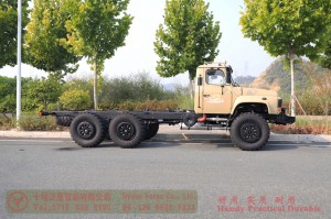 Dongfeng EQ2100 six-wheel-drive off-road chassis – 6×6 pointed EQ245 troop-carrying truck chassis for export – long head 190 hp military vehicle special conversion