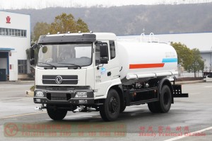 Dongfeng 4*2 sprinkler truck – 12 square volume green sprinkler truck – 210 hp water tanker truck production and export manufacturers
