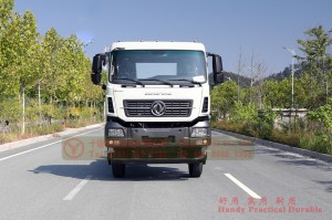 Dongfeng three axle truck 25 tons chassis – 350 hp export heavy duty chassis models – rear eight wheel truck chassis conversion