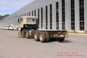 Dongfeng 8*4 flatbed truck chassis–Dongfeng Hercules 10 meters flatbed truck chassis–30 tons of special truck chassis conversion