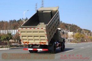 Flathead one and a half row 240 hp Dump Truck–Dongfeng 4*4 rear single tire off-road Truck–Twin-axle off-road truck conversion manufacturers