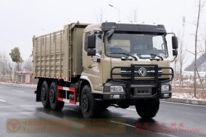 Dongfeng 6*6 Flathead Dump Trucks-210 HP Palletized Raised Trucks-Dongfeng လမ်းကြမ်းထရပ်ကားများ တင်ပို့ရောင်းချသည့် ထုတ်လုပ်သူ