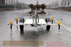 Photovoltaic panel trailer caravan chassis–Trailer caravan outriggers raised–1.5T trailer caravan export manufacturer