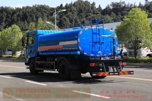 12 square volume green sprinkler truck – Dongfeng 4*2 sprinkler truck – 210 hp water tanker truck production and export manufacturers