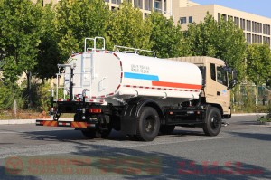 210 hp water tanker truck production and export manufacturers-12 square volume green sprinkler truck – Dongfeng 4*2 sprinkler truck