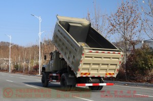 Flathead one and a half row 240 hp Dump Truck–Dongfeng 4*4 rear single tire off-road Truck–Twin-axle off-road truck conversion manufacturers