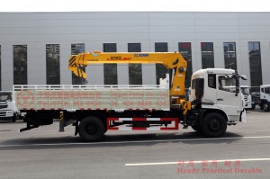 Xe nâng xe tải 4×2 Dongfeng Thiên Tân – Xe nâng xe tải Dongfeng Thiên Tân 10T – Cần cẩu bốn đoạn Xugong 10T