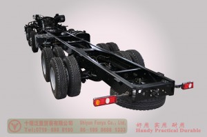 Nhà sản xuất chuyển đổi khung gầm xe tải chở hàng Dongfeng 8 * 4 loại ba–420 mã lực–Xuất khẩu khung gầm xe chuyên dụng