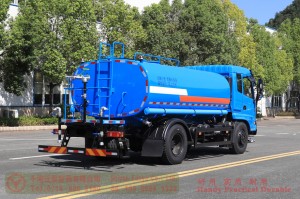 12 square volume green sprinkler truck – Dongfeng 4*2 sprinkler truck – 210 hp water tanker truck production and export manufacturers