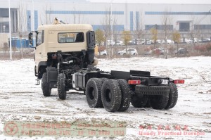 Dongfeng 8*8 flatbed truck chassis–Dongfeng Hercules 9 meters flatbed truck chassis–30 tons of special truck chassis conversion