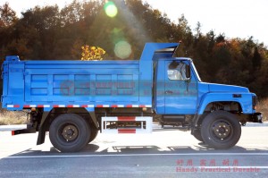 Xe tải tự đổ Dongfeng EQ3092 4 * 2 địa hình màu xanh lam Xe cổ điển