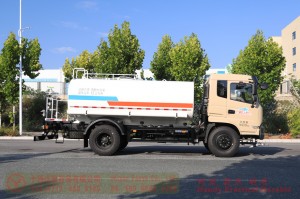 210 hp water tanker truck production and export manufacturers-12 square volume green sprinkler truck – Dongfeng 4*2 sprinkler truck