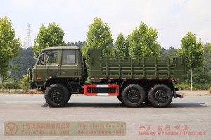 EQ2102 Dongfeng six-wheel-drive double-row off-road truck–3.5-ton flathead diesel off-road vehicle–Dongfeng 6*6 troop-carrying vehicle for civilian exports