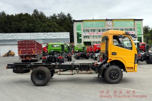 Khung gầm xe tải nhẹ 4 * 2 Dongfeng 140hp - Xe tải diesel nhỏ 10 tấn xuất khẩu - bánh lái trái / phải tùy chỉnh mô hình thương mại nhà máy chuyển đổi xe tải siêu nhỏ