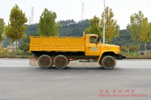 รถบรรทุกดีเซลกระจกสองชั้นหัวยาว Dongfeng 6 * 6 – EQ240 รถบรรทุกออฟโรดพลเรือนสี่ตัน – EQ2082 ชี้ Y25 ยานพาหนะบรรทุกทหารนอกถนน