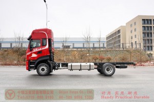 Khung gầm xe tải địa hình Dongfeng 4 * 2–290 mã lực Thiên Tân KR Đầu phẳng Mái cao Phòng ngủ đôi Cab Nhà sản xuất chuyển đổi khung gầm xe tải chở hàng –Xuất khẩu Khung gầm xe chuyên dùng