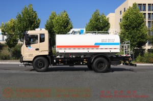 210 hp water tanker truck production and export manufacturers-12 square volume green sprinkler truck – Dongfeng 4*2 sprinkler truck