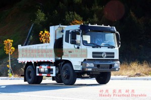 Dongfeng 4*2 Dump Truck Flat Head White Color Off-road