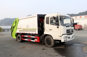 Four wheel drive flat head Compressed garbage truck