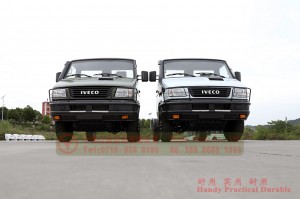 Iveco โครงรถขับเคลื่อนสี่ล้อสีขาวและสีเขียว 4WD 4*4 รถออฟโรด