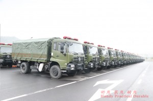 Dongfeng DF1180 รถบรรทุกออฟโรดสี่ขับพร้อมท้ายรถ Hydaurlic